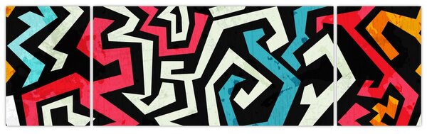 Obraz grafické abstrakce (170x50 cm)