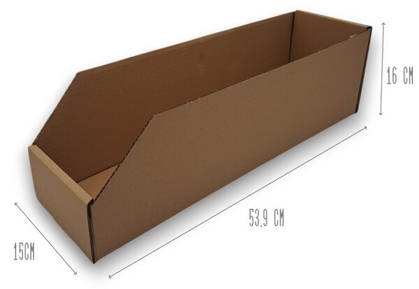 KARTON PAK Úložné boxy na oblečení, organizéry do skříně EKO KARTON 15x54cm