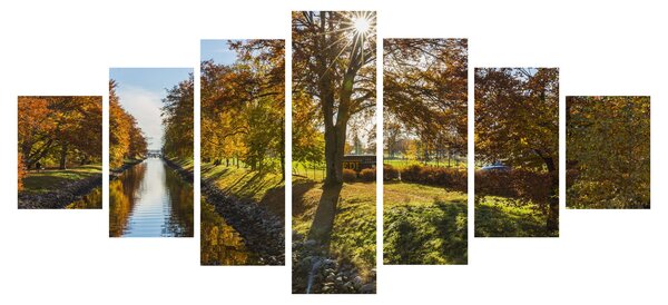 Obraz vodního kánalu (210x100 cm)