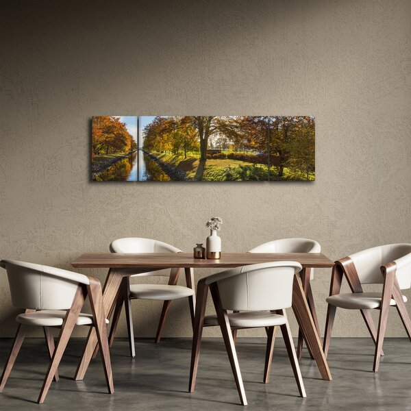 Obraz vodního kánalu (170x50 cm)