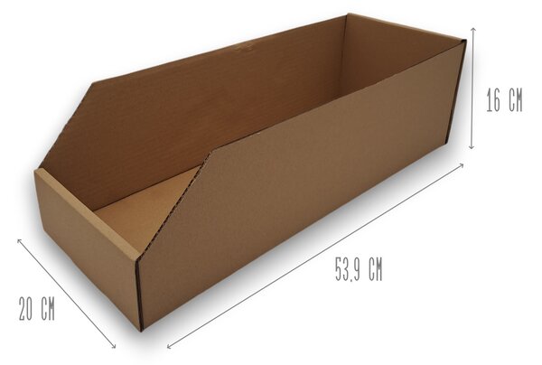 KARTON PAK Úložné boxy na oblečení, organizéry do skříně EKO KARTON 20 x 54 cm