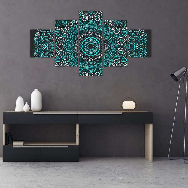 Obraz ornamentální abstrakce (125x70 cm)