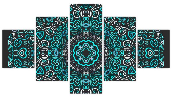Obraz ornamentální abstrakce (125x70 cm)