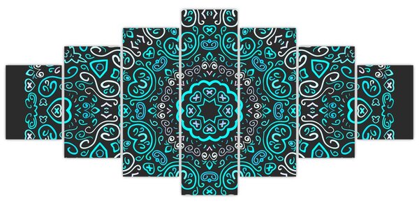 Obraz ornamentální abstrakce (210x100 cm)