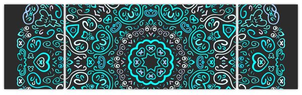 Obraz ornamentální abstrakce (170x50 cm)