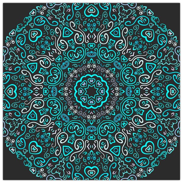 Obraz ornamentální abstrakce (30x30 cm)