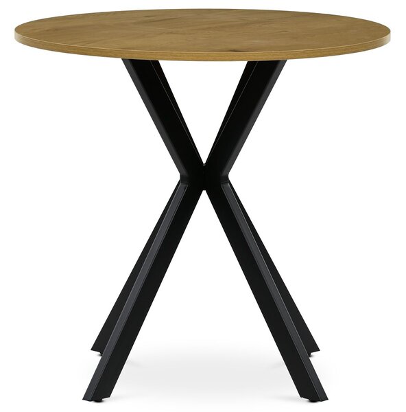 Autronic Twist HT-F4108OAK Jídelní stůl kulatý 80x80 cm, divoký dub
