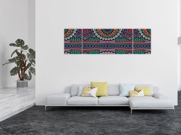 Obraz ornamentální abstrakce (170x50 cm)