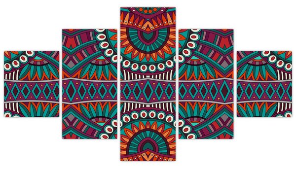 Obraz ornamentální abstrakce (125x70 cm)