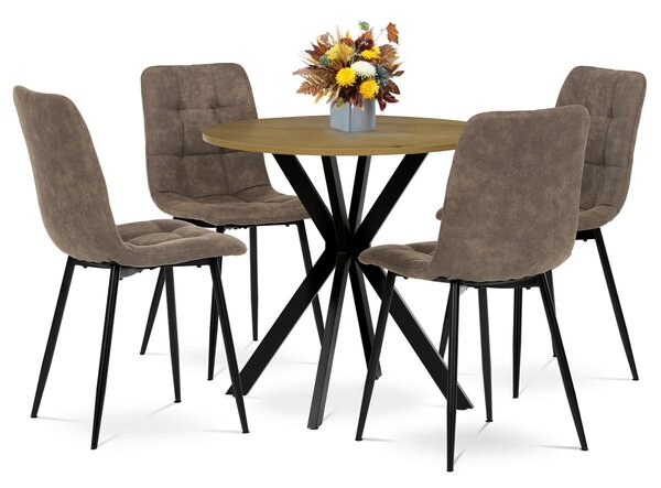 Autronic Twist HT-F4108OAK Jídelní stůl kulatý 80x80 cm, divoký dub