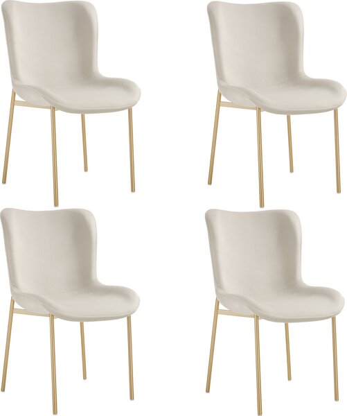 Tectake® Tessa čalouněná židle ergonomického tvaru s vysokým opěradlem 54 x 62 x 90 cm