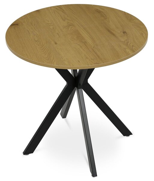 Autronic Twist HT-F4108OAK Jídelní stůl kulatý 80x80 cm, divoký dub