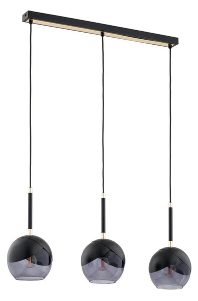 Lustr na lanku MILTONA 3xE27/60W/230V černá/šedá
