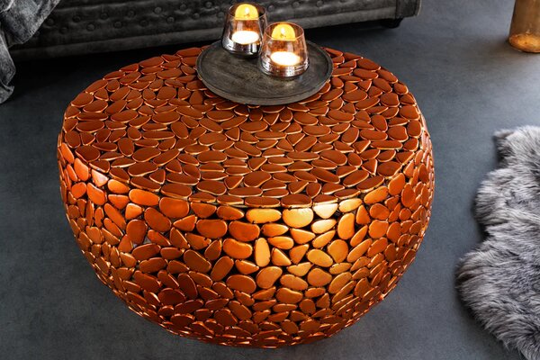 Konferenční stolek STONE MOSAIC 72 CM měděný Nábytek | Obývací pokoj | Konferenční stolky | Kulaté