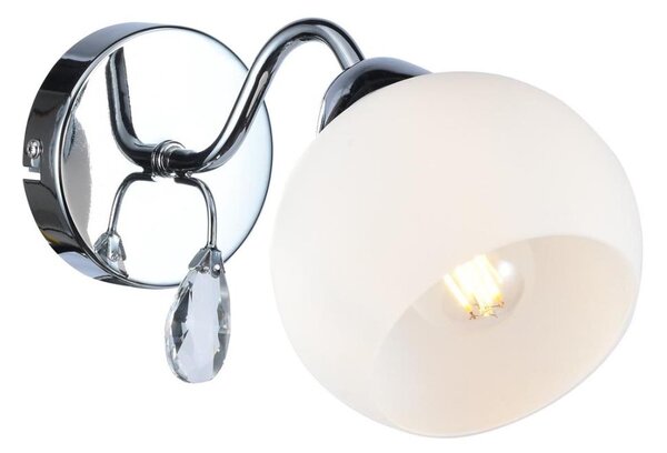 Nástěnné bodové svítidlo CONNOR 1xE27/15W/230V lesklý chrom/bílá