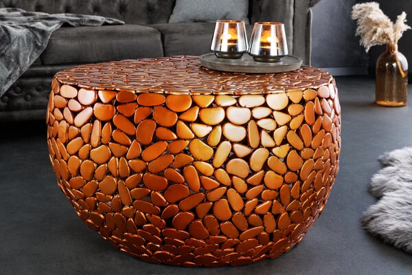 Konferenční stolek STONE MOSAIC 72 CM měděný Nábytek | Obývací pokoj | Konferenční stolky | Kulaté