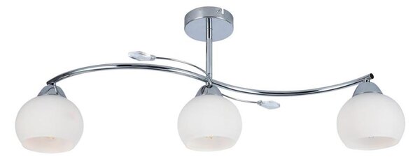 Lustr na tyči CONNOR 3xE27/15W/230V lesklý chrom/bílá