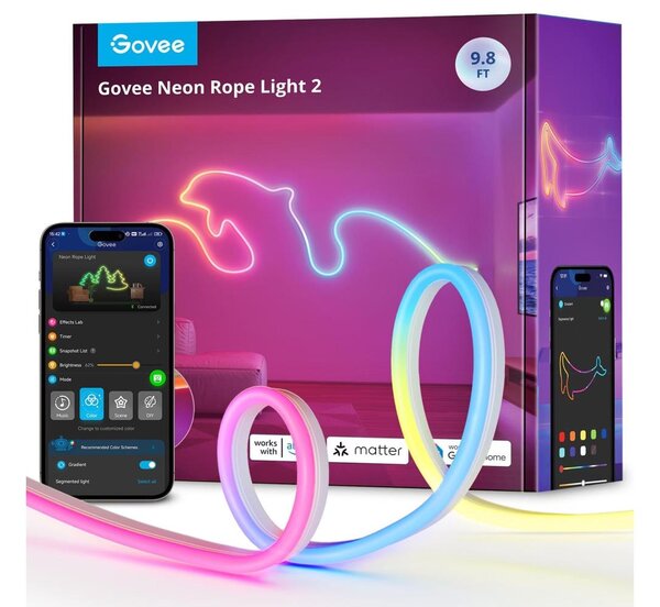 Govee - Neon 2 MATTER ohebný LED pásek 3m RGBIC Wi-Fi
