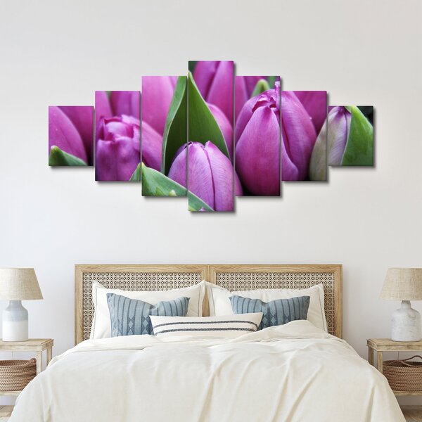 Obraz - květy tulipánů (210x100 cm)