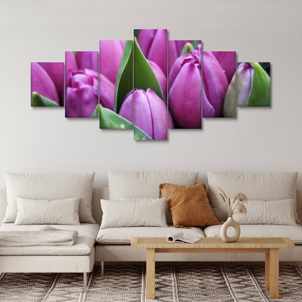 Obraz - květy tulipánů (210x100 cm)