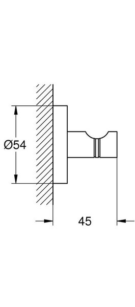 Grohe Start Věšáček, kartáčovaný Hard Graphite 41173AL0