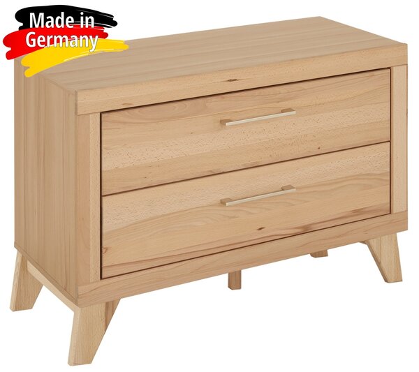Předsíňová stěna Berlin - Jádrový buk masiv / bílá mat MDF