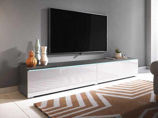 TV stolek Dlone 180, Barva: černý grafit, Osvětlení: osvětlení LED - bílé Mirjan24 5903211138959
