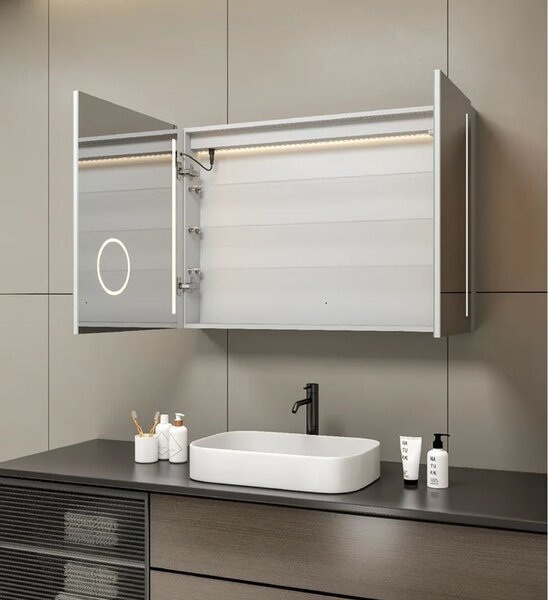 EBS Mars Galerka 100x70 cm s LED osvětlením a zvětšovacím zrcátkem MARSG100