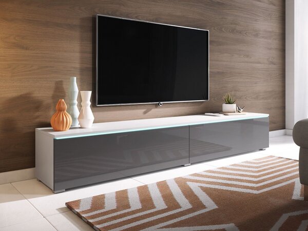 TV stolek Dlone 180, Barva: černý grafit, Osvětlení: osvětlení LED - bílé Mirjan24 5903211138959