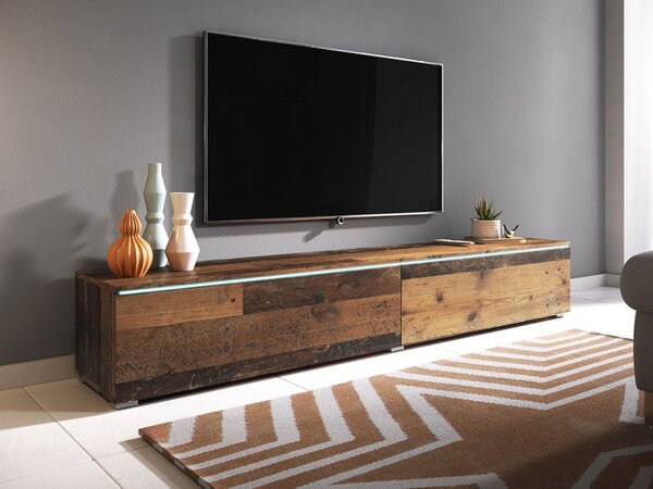 TV stolek Dlone 180, Barva: bílá / bílý lesk, Osvětlení: bez osvětlení 5902928361698