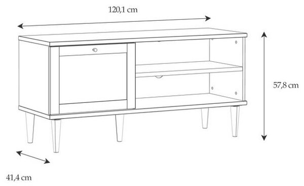 Komoda pod televizi CALASETTA š: 120 cm