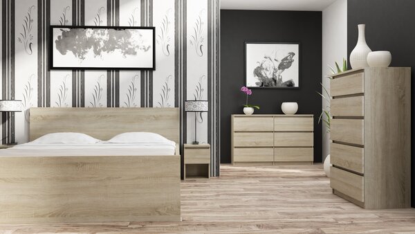 Topeshop M6 140 SON 2X3, Dub, 6 zásuvka/zásuvek, Dřevotřískové desky, Jednobarevný, Moderní, Dřevotřískové desky