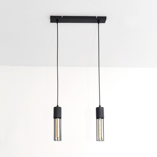 Lustr na lanku MELODY 2xE27/15W/230V černá