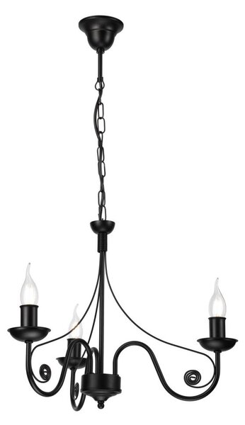 Lustr na řetězu DONATO 3xE14/40W/230V černá