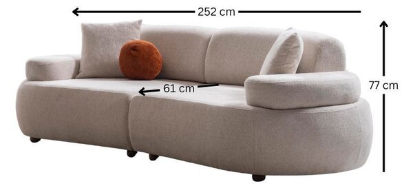 Pohovka Rion (krémová). Akce -25%