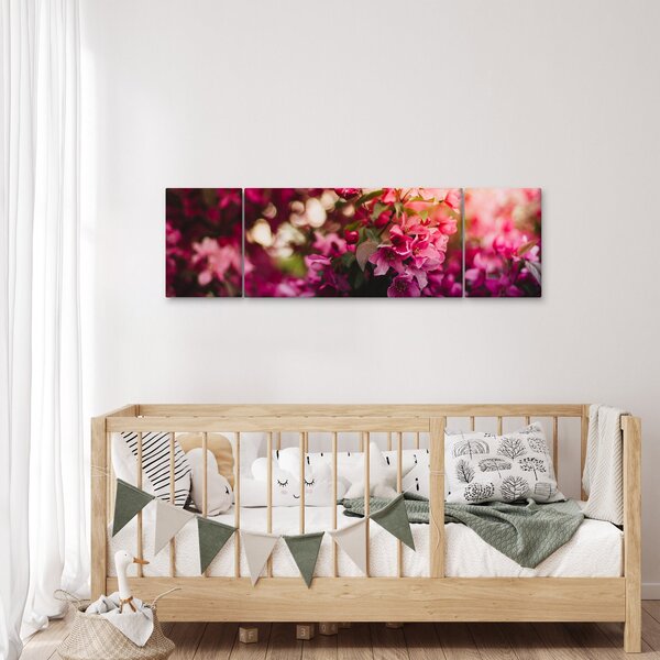 Obraz kvetů rokvitnutého keře (170x50 cm)