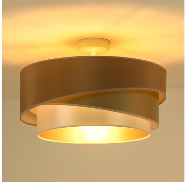 Duolla - Přisazený lustr KOBO 1xE27/15W/230V pr. 45 cm měděná/zlatá/bílá