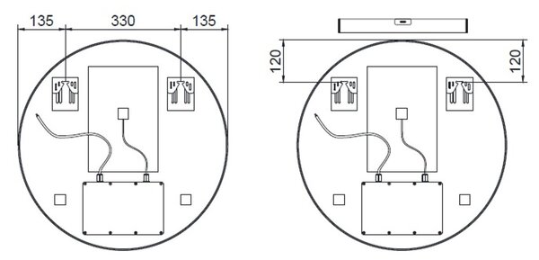 EBS Deira Zrcadlo kulaté 60 cm, kartáčovaná zlatá DEIRAZ60LEDSMGK