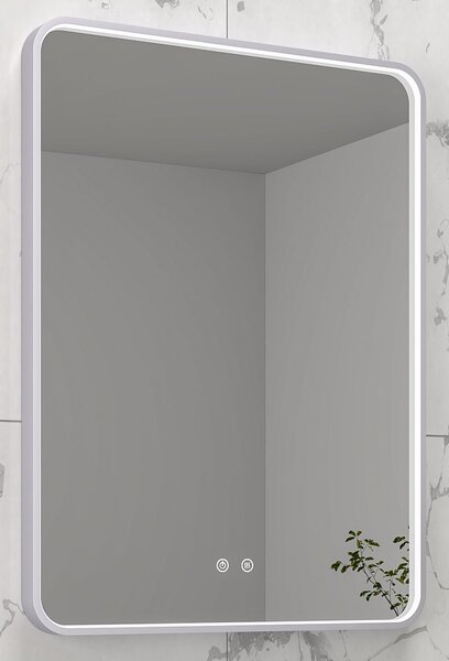 EBS Deira Zrcadlo hranaté 60x80 cm, kartáčovaná gunmetal DEIRAZ6080LEDSGGK