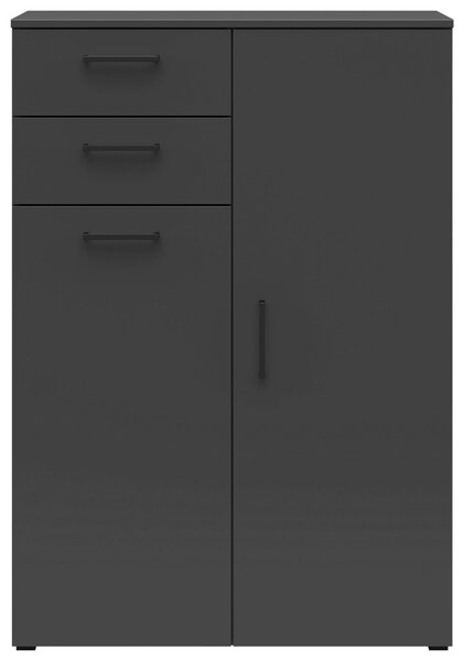 KOMODA, barvy grafitu, 80/115/40 cm Carryhome - Široké komody
