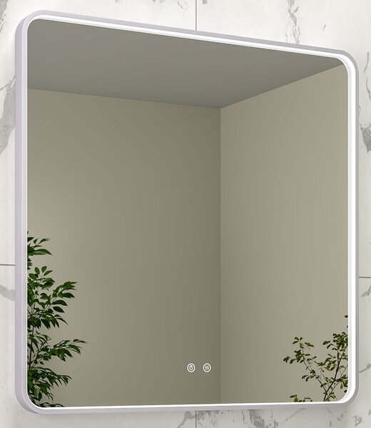 EBS Deira Zrcadlo hranaté 80x80 cm, kartáčovaná gunmetal DEIRAZ8080LEDSGGK