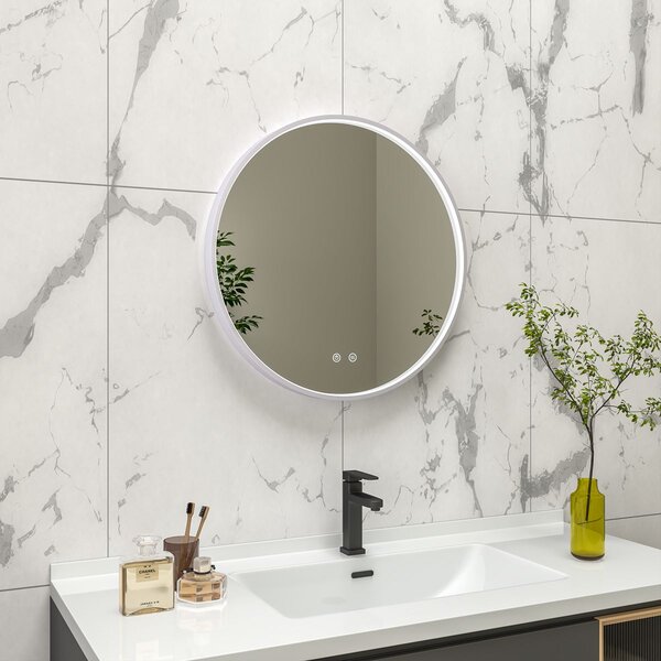 EBS Deira Zrcadlo kulaté 60 cm, kartáčovaný gunmetal DEIRAZ60LEDSGGK
