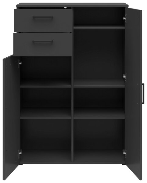 KOMODA, barvy grafitu, 80/115/40 cm Carryhome - Široké komody