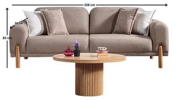 Rozkládací pohovka Clasy (hnědá). Akce -25%