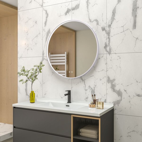 EBS Deira Zrcadlo kulaté 80 cm, kartáčovaný gunmetal DEIRAZ80LEDSGGK