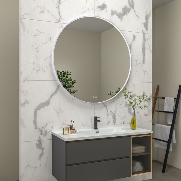 EBS Deira Zrcadlo kulaté 120 cm, kartáčovaný gunmetal DEIRAZLEDSGGK