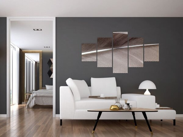 Abstraktní obraz vláken (125x70 cm)