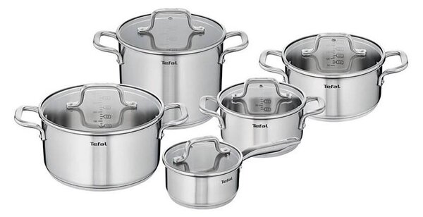 Tefal - Sada hrnců 10 ks VIRTUOSO nerez