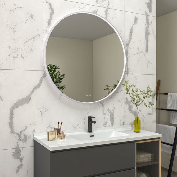 EBS Deira Zrcadlo kulaté 100 cm, kartáčovaný gunmetal DEIRAZ100GGK