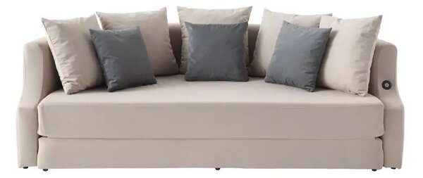 Rozkládací pohovka Lettio (krémová). Akce -25%